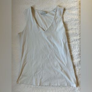 White V-Neck Tank 
